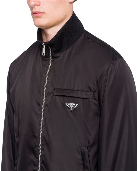 prada nylon gabardine blouson jacket|Black Re.